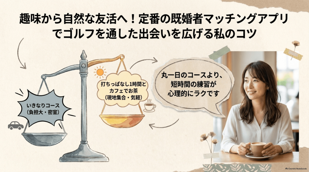 既婚者マチアプの話 | 既婚者のゴルフマッチングアプリ私のおすすめ比較ランキングと無料の出会いコツ